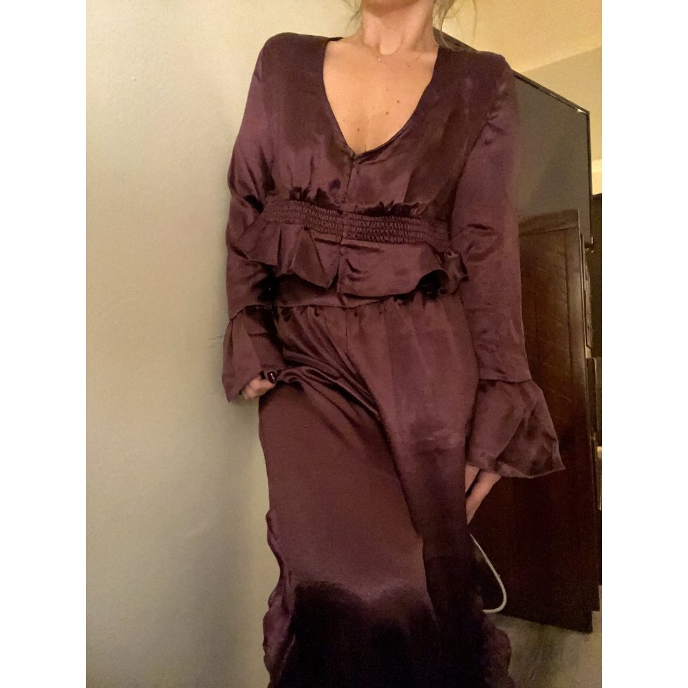 NWT FREE PEOPLE Chasing Love Sleep Set / Precious Wine